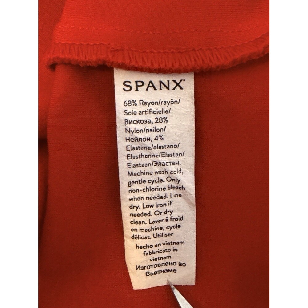 SPANX The Perfect A-Line Dress True Red Size L Workwear Premium Ponte Pockets - Picture 10 of 11